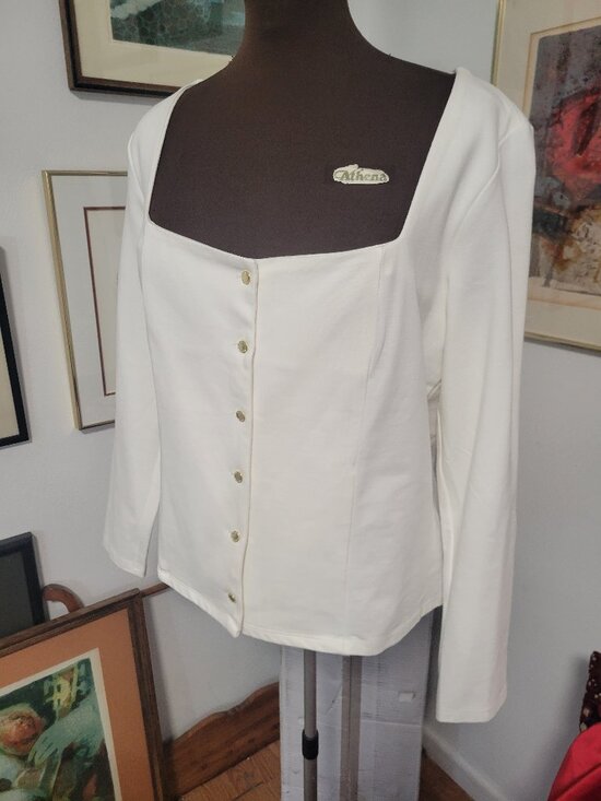 Nine West Tops - NWT Nine West Cream Square Neck Top